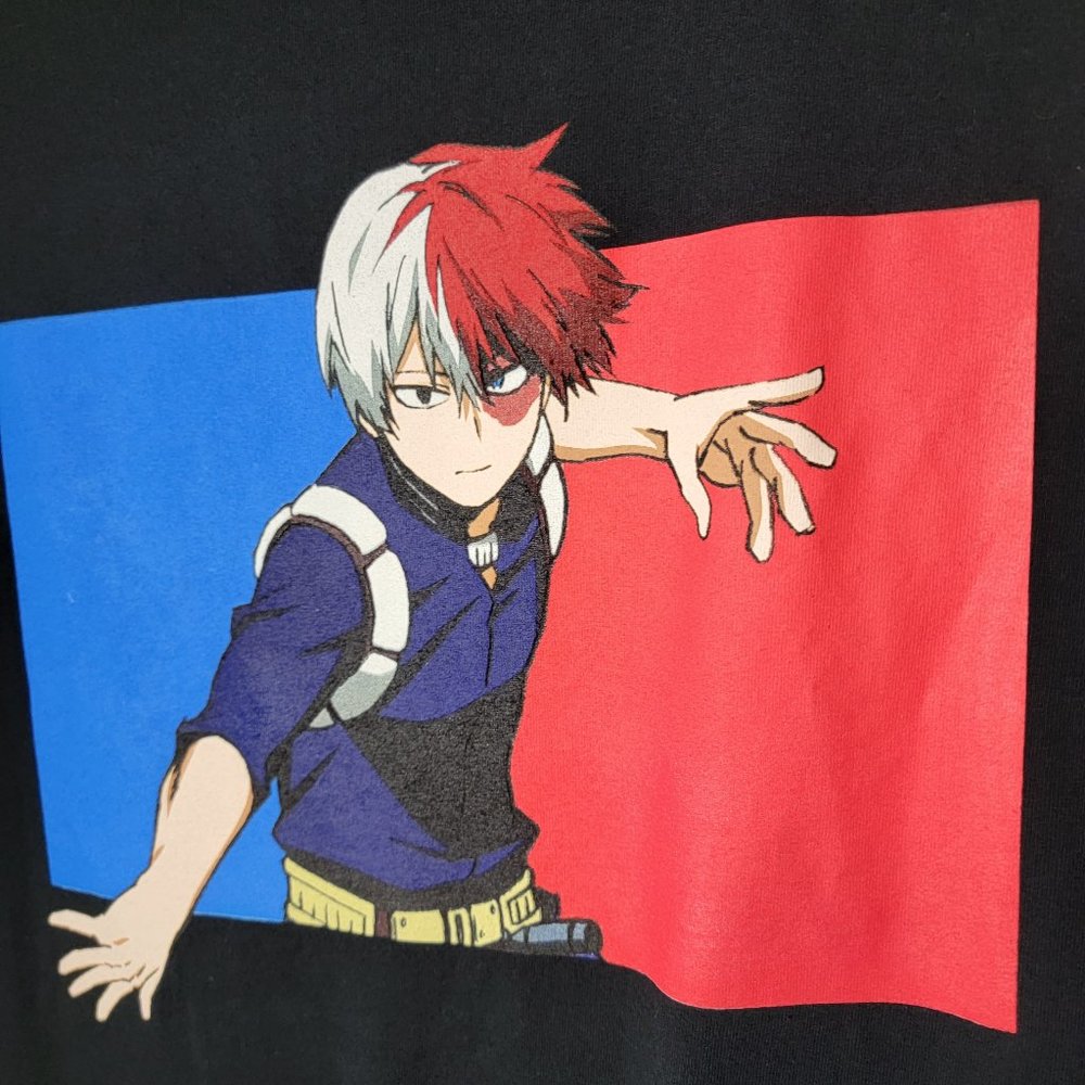 My Hero Academia Long Sleeve Mens  T-Shirt - XS Todoroki Fire & Ice Sleeves 220